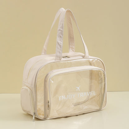 Waterproof Swimming Beach Bag Toiletries and Cosmetics Bag, Pink with Shoe Warehouse, Beige with Shoe Warehouses, Black no Shoe Warehouse, Pink no Shoe Warehouse, Beige no Shoe Warehouse