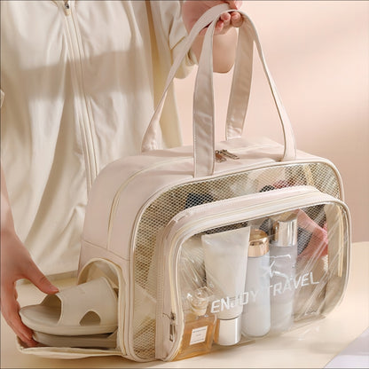 Waterproof Swimming Beach Bag Toiletries and Cosmetics Bag, Pink with Shoe Warehouse, Beige with Shoe Warehouses, Black no Shoe Warehouse, Pink no Shoe Warehouse, Beige no Shoe Warehouse