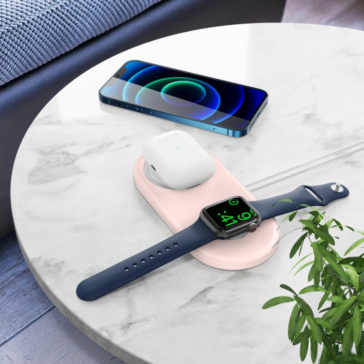 For Apple Watch / iPhone AhaStyle PT135 2 In 1 Silicone Wireless Charging Base