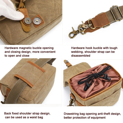 Retro Camera Canvas Bag Shoulder Messenger Bag Travel Portable Case