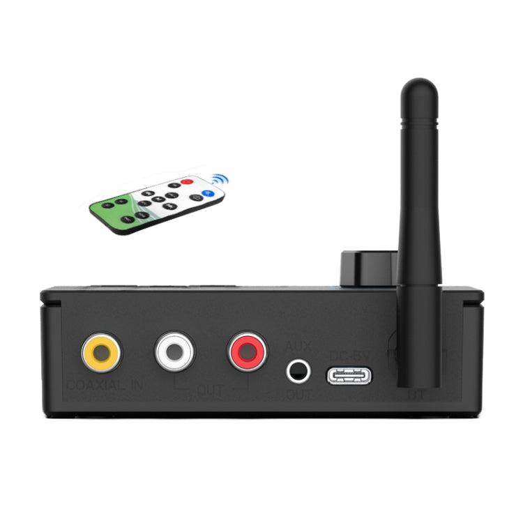 Bluetooth 5.4 Receiver Digital To Analog Card U Disk Converter Adapter With Remote Control, Fiber Optic Conversion, Coaxial Conversion