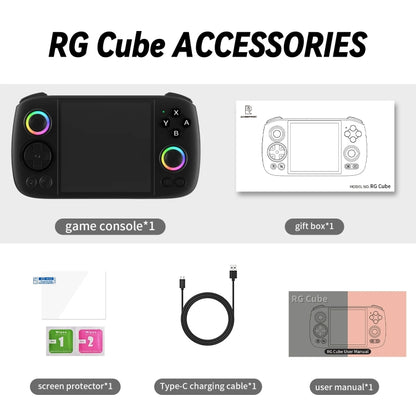 ANBERNIC RG Cube Retro Handheld Game Console With 3.95 Inch Screen T820 CPU Android 13 RGB Light, 8+128G, 8+256G