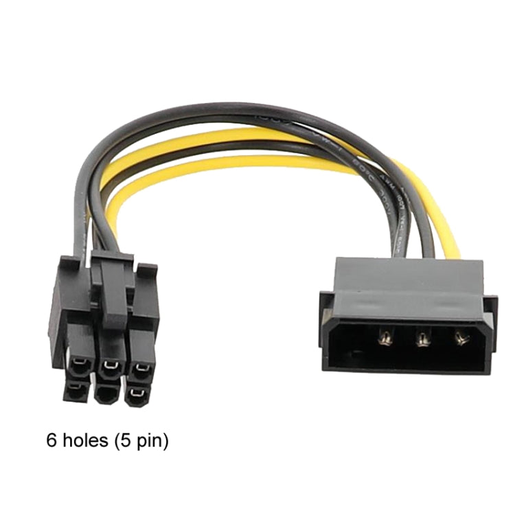 Large 4Pin To 6Pin Power Cord Graphics Card Adapter Cable, 4Pin To 6Pin