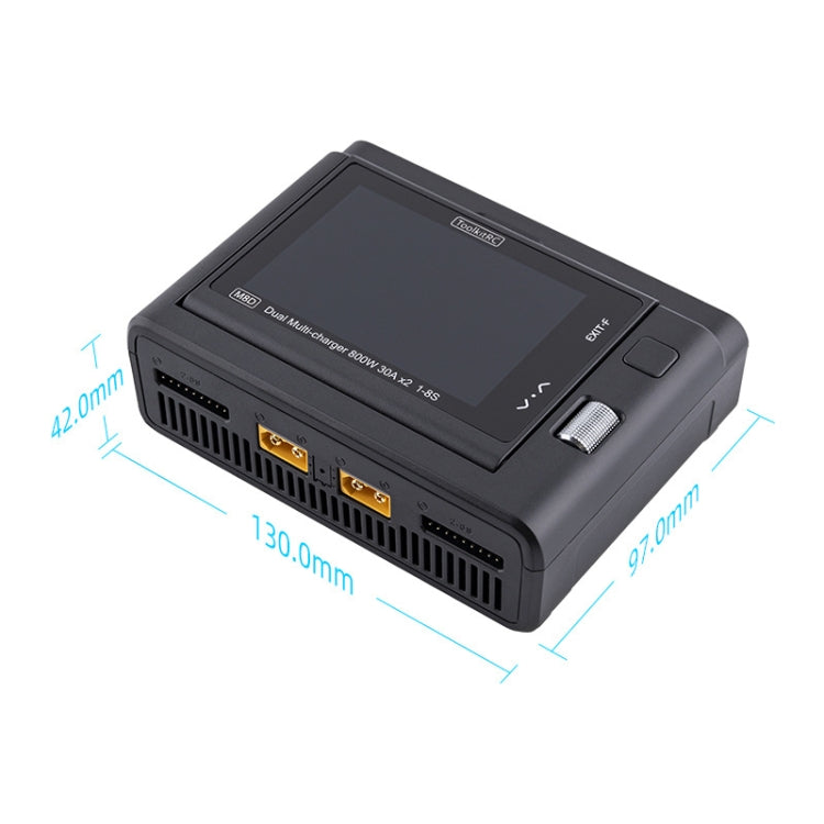 ToolkitRC M8D Colored Screen Dual Drone Aerial Powerful Balance Battery Charger, M8D