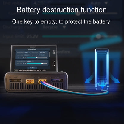 ToolkitRC M8D Colored Screen Dual Drone Aerial Powerful Balance Battery Charger, M8D