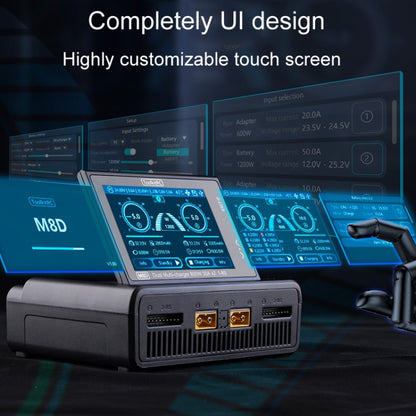 ToolkitRC M8D Colored Screen Dual Drone Aerial Powerful Balance Battery Charger, M8D