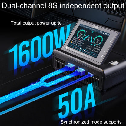 ToolkitRC M8D Colored Screen Dual Drone Aerial Powerful Balance Battery Charger, M8D