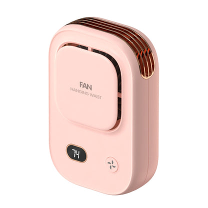 HX-150A Outdoor Digital Display Silent USB Charging Bladeless Waist Hanging Neck Fan