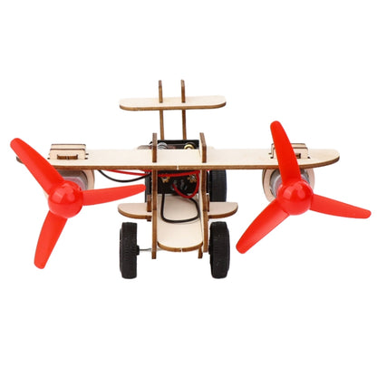 DIY Dual-engine Gliding Airplane Model Children Technology Small Crafts Wooden Puzzle Electrical Toy, Dual-engine Gliding Airplane Model