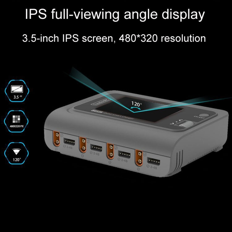 ToolkitRC Q4AC Four-Channel Airplanes And Drones Model Li-Po Battery Balance Charger, Q4AC