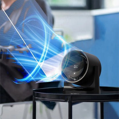 HX-F315 100-speed USB Charging Digital Display Wall-mounted Desktop Turbine Fan