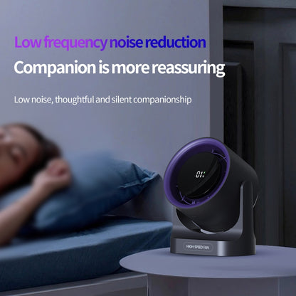 HX-F315 100-speed USB Charging Digital Display Wall-mounted Desktop Turbine Fan