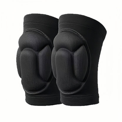Turtle Shell Sponge Knee Pads Knitted Elbow Pads Thickened Anti-fall Yoga Roller Skating Cycling Protector, M, L