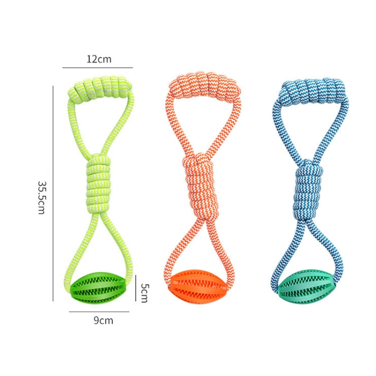 Pet Dog Toys Cotton Rope Hand Pull Leakage Food Ball Teeth Cleaning Toys