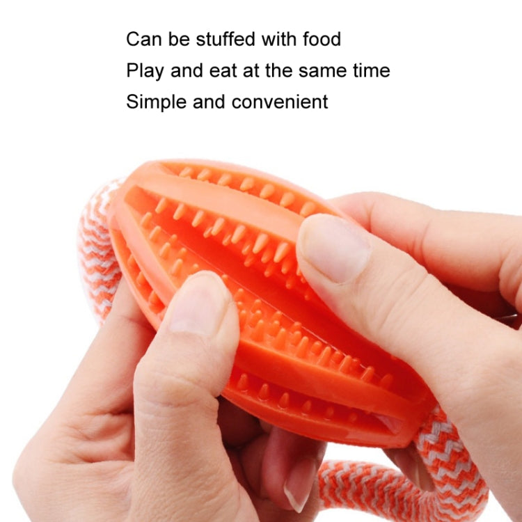 Pet Dog Toys Cotton Rope Hand Pull Leakage Food Ball Teeth Cleaning Toys