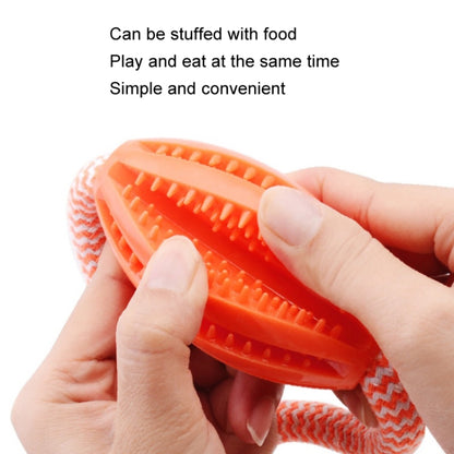Pet Dog Toys Cotton Rope Hand Pull Leakage Food Ball Teeth Cleaning Toys