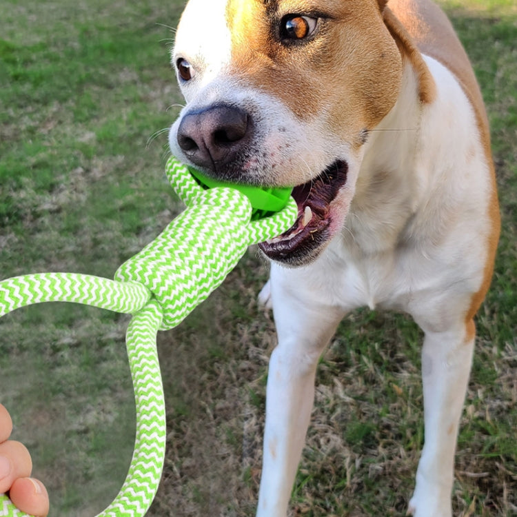 Pet Dog Toys Cotton Rope Hand Pull Leakage Food Ball Teeth Cleaning Toys