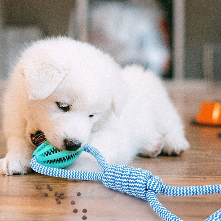 Pet Dog Toys Cotton Rope Hand Pull Leakage Food Ball Teeth Cleaning Toys