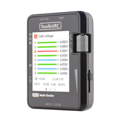 ToolkitRC MC8 Multifunctional Electrical Display Power Detection Signal PD Charger