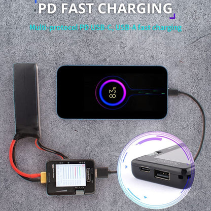 ToolkitRC MC8 Multifunctional Electrical Display Power Detection Signal PD Charger