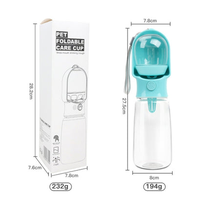 2 In 1 Pet Feeder Dogs Drinking Water Bottle Outdoor Walking Dog Portable Water Cup, 500ml+180ml, 320ml+180ml