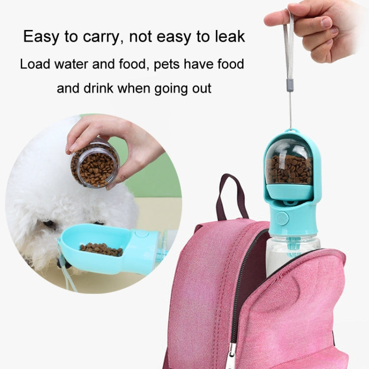 2 In 1 Pet Feeder Dogs Drinking Water Bottle Outdoor Walking Dog Portable Water Cup, 500ml+180ml, 320ml+180ml