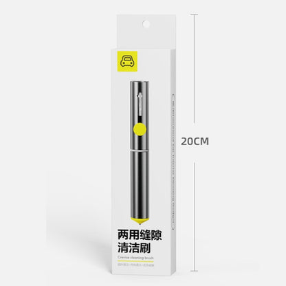 3-In-1 Car Air Outlet Double-Head Cleaning Brush Multi-Functional Detail Brush With Hammer, 3-In-1 (Grey)