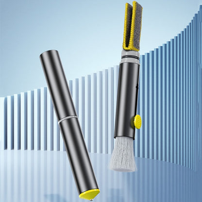 3-In-1 Car Air Outlet Double-Head Cleaning Brush Multi-Functional Detail Brush With Hammer, 3-In-1 (Grey)