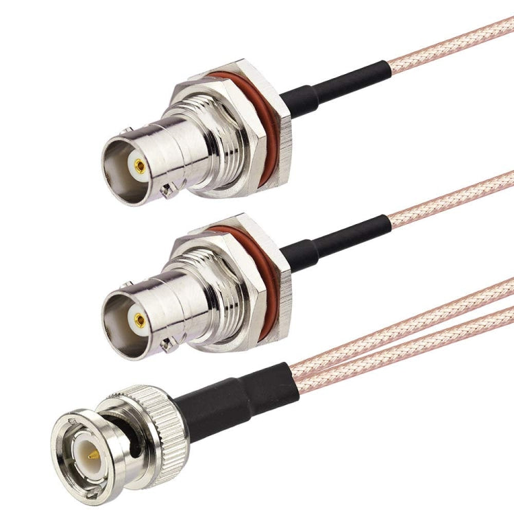 BNC Male To Dual BNC Female RG316 Wire Coaxial Connector, 15cm, 30cm