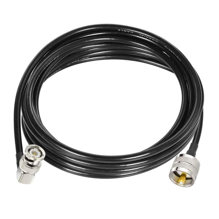 BNC Male Right Angle To UHF PL259 Male RG58 Coaxial Cable, 0.5m, 1m, 2m, 3m, 5m, 8m, 10m