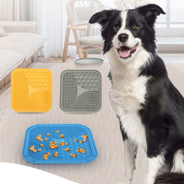 Suction Cup Silicone Pet Licking Pad Dog Anti-Choking Slow Feeding Bowl, Large (Blue), Small (Gray), Small (Blue), Small (Yellow)