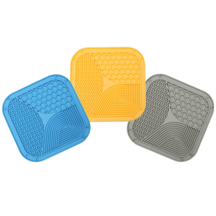 Suction Cup Silicone Pet Licking Pad Dog Anti-Choking Slow Feeding Bowl, Large (Blue), Small (Gray), Small (Blue), Small (Yellow)