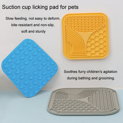 Suction Cup Silicone Pet Licking Pad Dog Anti-Choking Slow Feeding Bowl, Large (Blue), Small (Gray), Small (Blue), Small (Yellow)