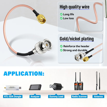 SMA Male To BNC Male RG316 Coaxial RF Adapter Cable, 15cm, 30cm, 50cm, 100cm