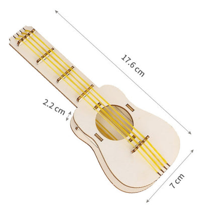 Rubber Band Guitar Sound Awareness Material Kit Kids DIY Toys Research Equipment, Rubber Band Guitar