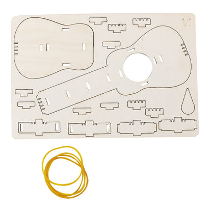 Rubber Band Guitar Sound Awareness Material Kit Kids DIY Toys Research Equipment, Rubber Band Guitar