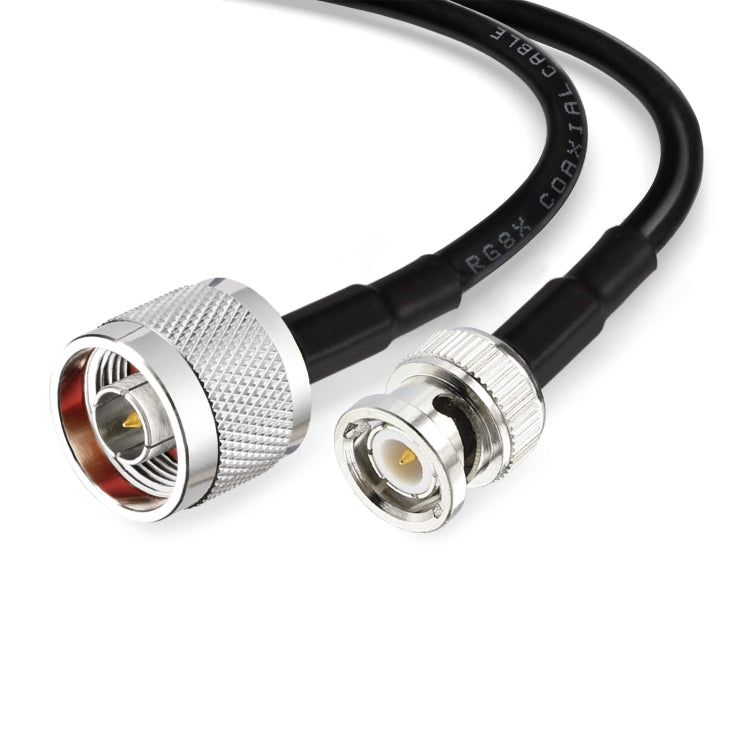 N Male To BNC Male RG8X RF Coaxial Cable, 0.5m, 1m, 2m, 3m, 5m, 8m, 10m