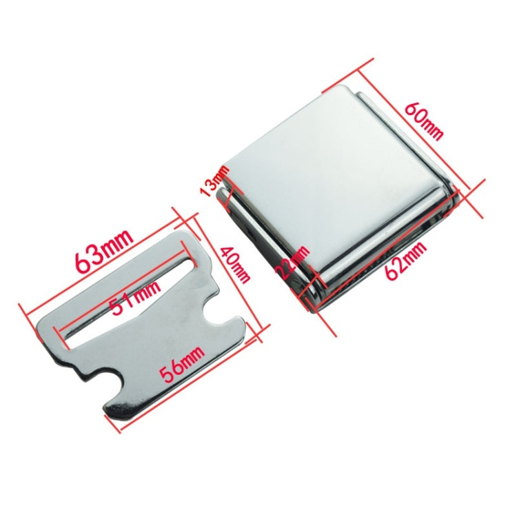 All-metal Aircraft Buckle Safety Belt Accessories, Square