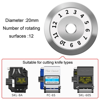 Fiber Optic Cutting Knife Replacement Tungsten Steel Blade, 20mm 12 Rotating Surface, 20mm 16 Rotating Surface, 20mm 24 Rotating Surface, 22mm 16 Rotating Surface, 22mm 24 Rotating Surface, 22mm 16 Rotating Surface With Hole