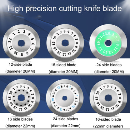 Fiber Optic Cutting Knife Replacement Tungsten Steel Blade, 20mm 12 Rotating Surface, 20mm 16 Rotating Surface, 20mm 24 Rotating Surface, 22mm 16 Rotating Surface, 22mm 24 Rotating Surface, 22mm 16 Rotating Surface With Hole