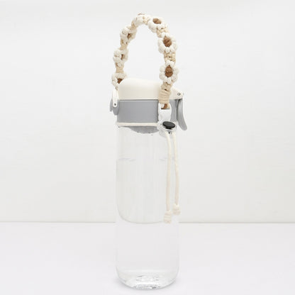 For 8-40oz Portable Sports Water Mug Lanyard Cup Cover Hand-Woven Cute Daisy Mug Strap