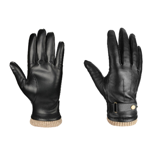 Autumn And Winter Padded Leather Gloves Business Simple Outdoor Sports Warm Gloves, S, M, XL, L
