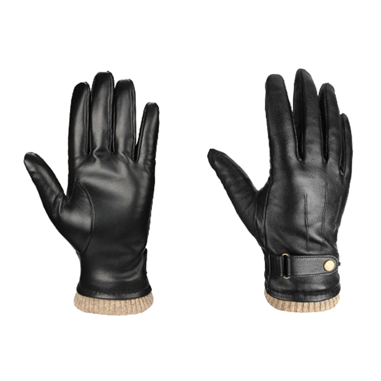 Autumn And Winter Padded Leather Gloves Business Simple Outdoor Sports Warm Gloves, S, M, XL, L