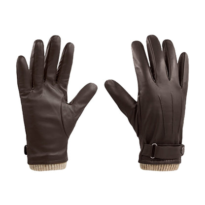 Autumn And Winter Padded Leather Gloves Business Simple Outdoor Sports Warm Gloves, S, M, XL, L