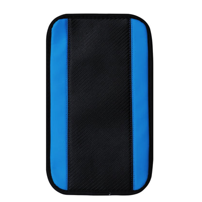32x19cm PU Carbon Fiber Leather Central Armrest Box Cover Anti-slip Pad, Black, Red, Pink, Blue
