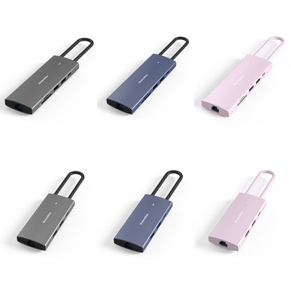 Blueendless 4K60Hz + Gigabit LAN + Data Type-C Docking Station, 6-in-1 Gray, 6-in-1 Pink, 9-in-1 Reading Card Pink, 9-in-1 Reading Card Gray, 9-in-1 Reading Card Blue