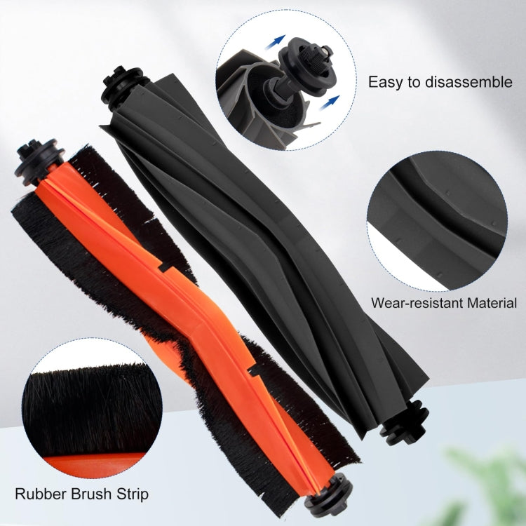 For Dreame L20 Ultra / X20 Pro / X20 Pro Plus Robot Vacuum Accessories, 1pair White Side Brush, 1pair Black Side Brush, 1 Roller Brush, 1 Rubber Brush, 2pcs Filter, 1 White Rag, 1 Gray Rag, 1 Gray -blue Rag, 1 Dust Bag, 1 White Rubber Brush Cover      ...