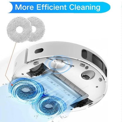 For Dreame L20 Ultra / X20 Pro / X20 Pro Plus Robot Vacuum Accessories, 1pair White Side Brush, 1pair Black Side Brush, 1 Roller Brush, 1 Rubber Brush, 2pcs Filter, 1 White Rag, 1 Gray Rag, 1 Gray -blue Rag, 1 Dust Bag, 1 White Rubber Brush Cover      ...
