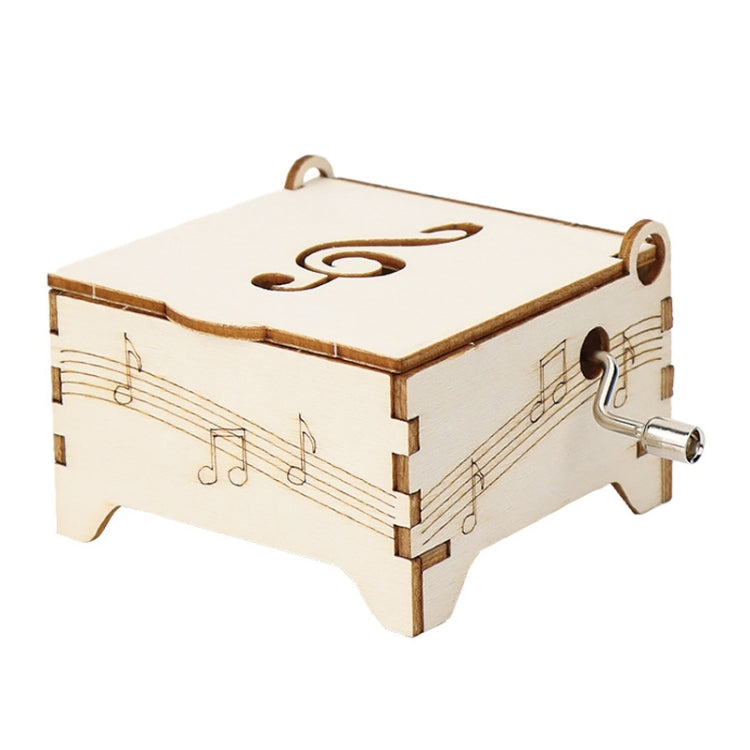 Wooden Hand-cranked Music Box DIY Children Invention Eight-tone Box Technology Teaching Aids, Hand-cranked Music Box