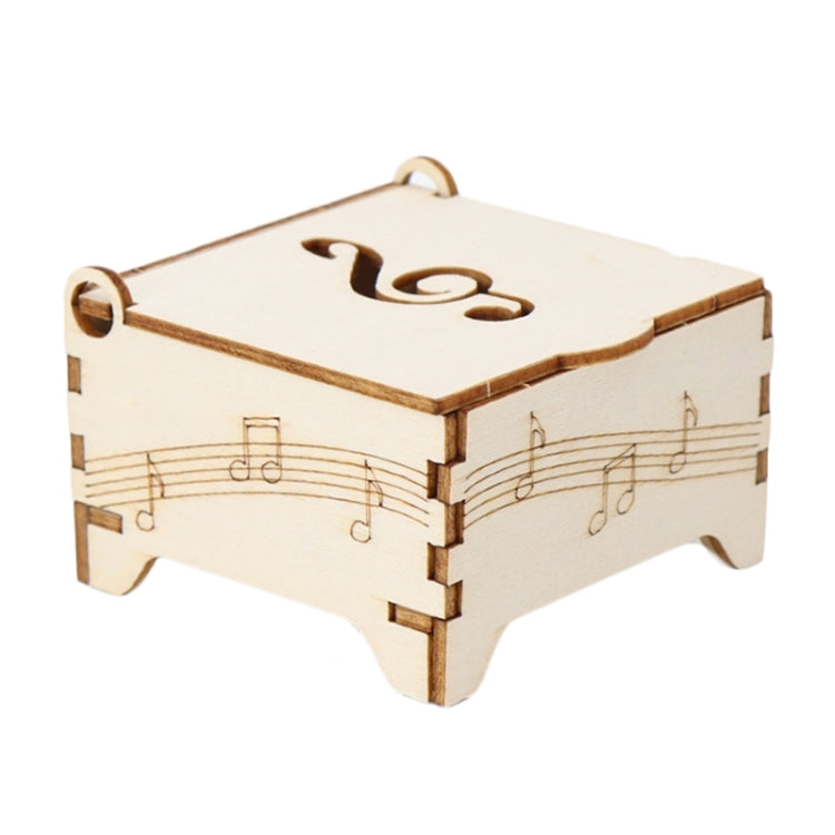 Wooden Hand-cranked Music Box DIY Children Invention Eight-tone Box Technology Teaching Aids, Hand-cranked Music Box